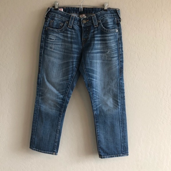 TRUE Religion Kingston Pony Express Cropped Jeans - Picture 5 of 8